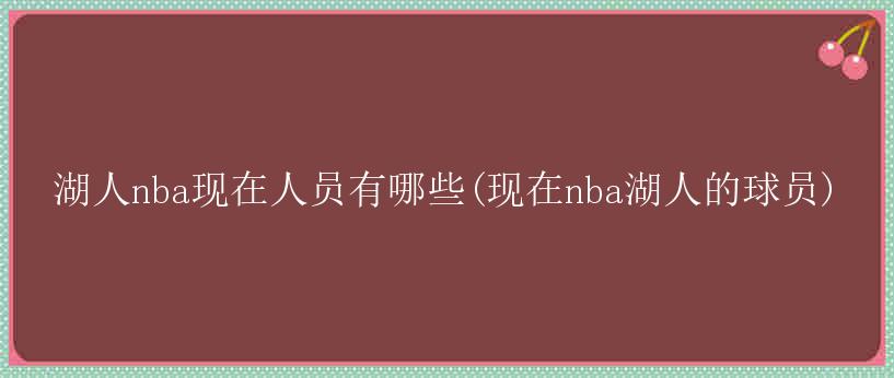 湖人nba现在人员有哪些(现在nba湖人的球员)