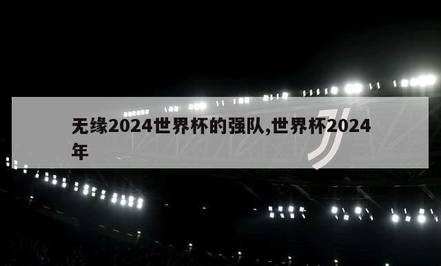 无缘2024世界杯的强队,世界杯2024年